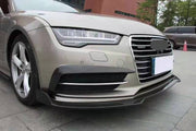 KARBEL CARBON DRY CARBON FIBER FRONT LIP SPLITTER FOR AUDI S7 & A7 S LINE 2016-2018 C7.5