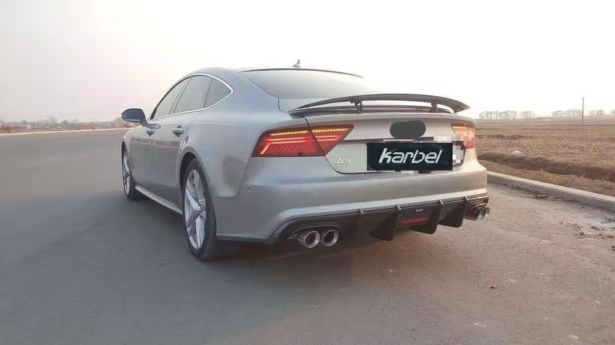 KARBEL CARBON DRY CARBON FIBER SIDE SKIRTS FOR AUDI S7 & A7 S LINE & A7 2016-2018 C7.5