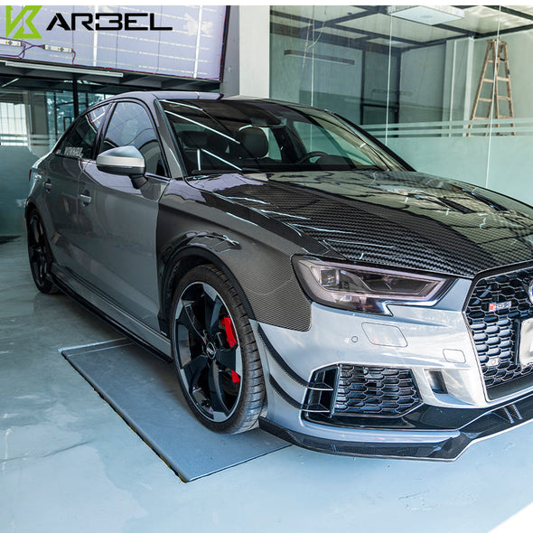 KARBEL CARBON DRY CARBON FIBER SIDE SKIRTS FOR AUDI RS3 2018-2020 8V