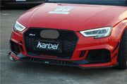 KARBEL CARBON DRY CARBON FIBER FRONT LIP FOR AUDI RS3 2018-2020 B9