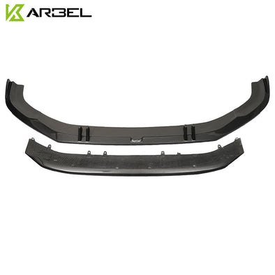 KARBEL CARBON DRY CARBON FIBER FRONT LIP FOR AUDI S4 & A4 S LINE 2019 B9