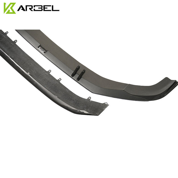 KARBEL CARBON DRY CARBON FIBER FRONT LIP FOR AUDI S4 & A4 S LINE 2019 B9