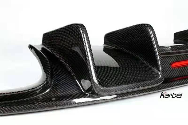 KARBEL CARBON DRY CARBON FIBER REAR DIFFUSER FOR AUDI A4 2013-2016 B8.5