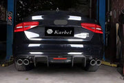 KARBEL CARBON DRY CARBON FIBER REAR DIFFUSER FOR AUDI A4 2013-2016 B8.5