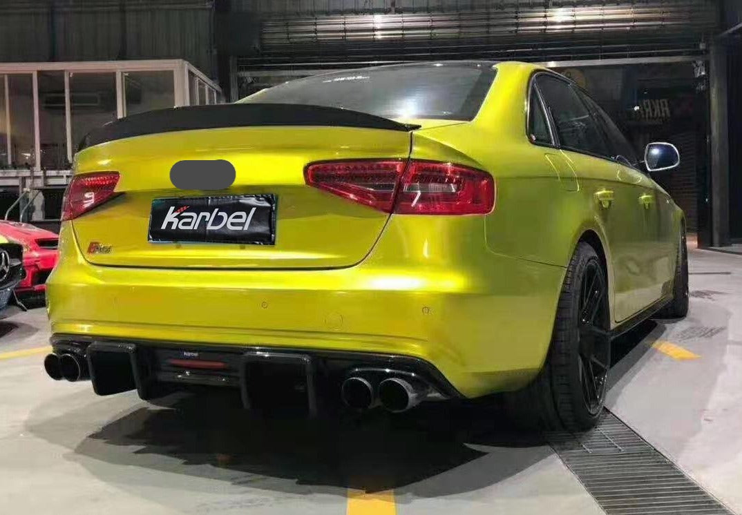 KARBEL CARBON DRY CARBON FIBER REAR DIFFUSER FOR AUDI A4 2013-2016 B8.5