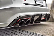 KARBEL CARBON DRY CARBON FIBER REAR DIFFUSER FOR AUDI S6 & A6 S-LINE & A6 AVANT 2016-2018 C7.5