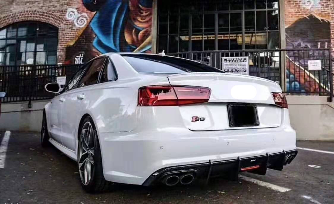 KARBEL CARBON DRY CARBON FIBER REAR DIFFUSER FOR AUDI S6 & A6 S-LINE & A6 AVANT 2016-2018 C7.5