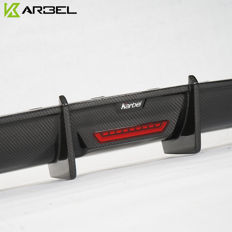KARBEL CARBON DRY CARBON FIBER REAR DIFFUSER FOR AUDI S6 & A6 S-LINE & A6 AVANT 2016-2018 C7.5