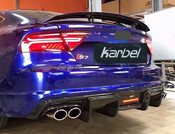 KARBEL CARBON DRY CARBON FIBER REAR DIFFUSER FOR AUDI A7 2016-2018 C7.5