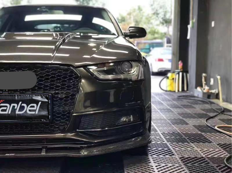 KARBEL CARBON DRY CARBON FIBER FRONT LIP FOR AUDI S4 & A4 S LINE 2013-2016 B8.5