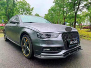 KARBEL CARBON DRY CARBON FIBER FRONT LIP FOR AUDI S4 & A4 S LINE 2013-2016 B8.5