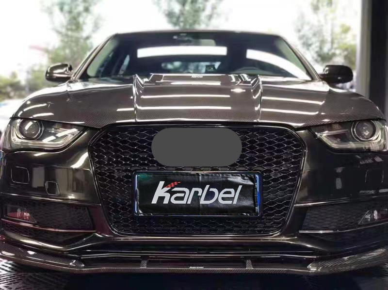 KARBEL CARBON DRY CARBON FIBER FRONT LIP FOR AUDI S4 & A4 S LINE 2013-2016 B8.5