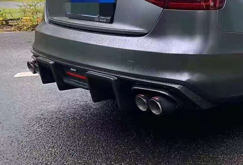 S4 Diffuser KARBEL CARBON DRY CARBON FIBER REAR DIFFUSER FOR AUDI S4 & A4 S LINE 2 ...