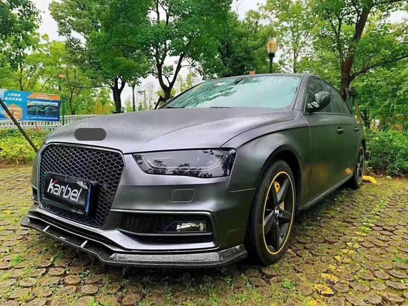 KARBEL CARBON DRY CARBON FIBER FRONT LIP FOR AUDI S4 & A4 S LINE 2013-2016 B8.5