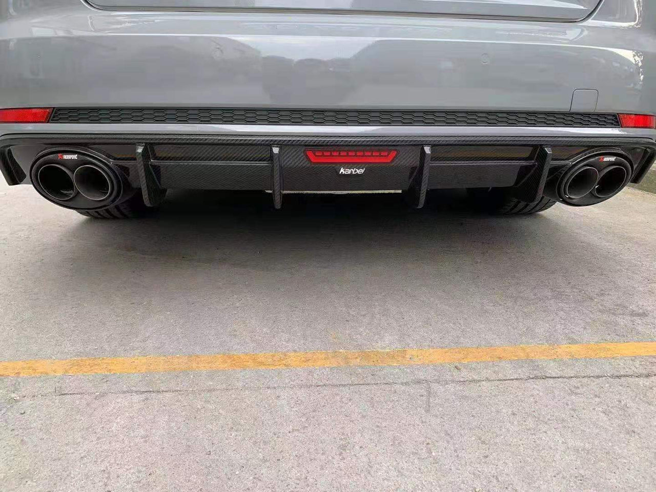 KARBEL CARBON DRY CARBON FIBER REAR DIFFUSER FOR AUDI S4 & A4 S LINE 2017-2019 B9
