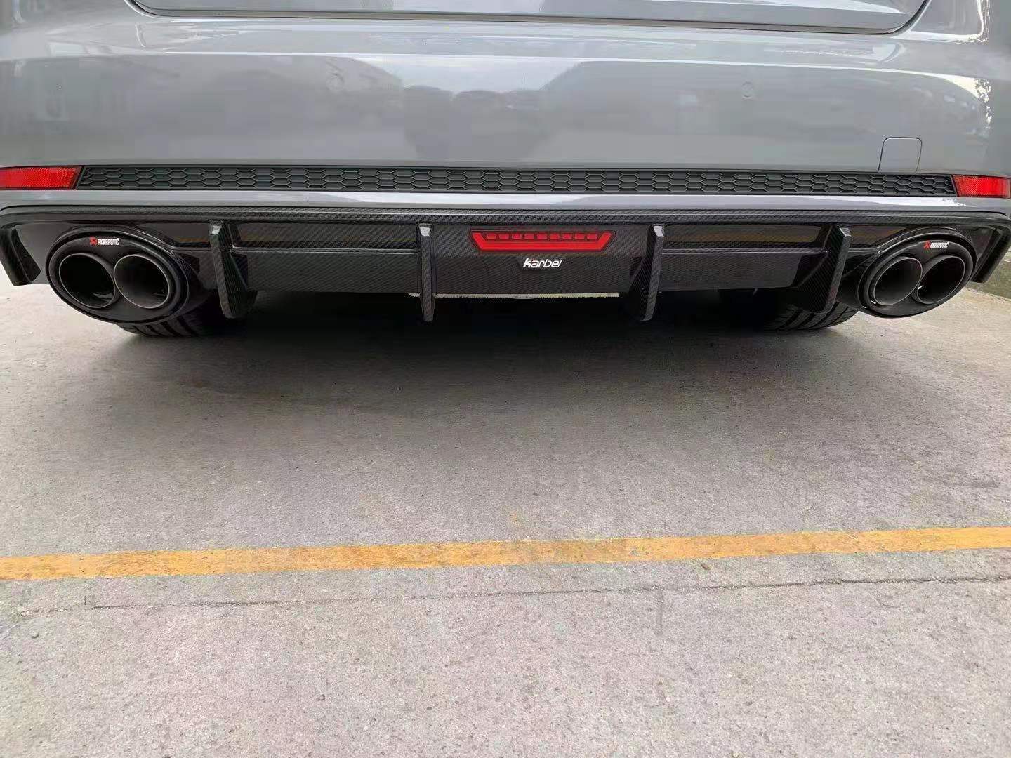KARBEL CARBON DRY CARBON FIBER REAR DIFFUSER FOR AUDI S4 & A4 S LINE 2017-2019 B9