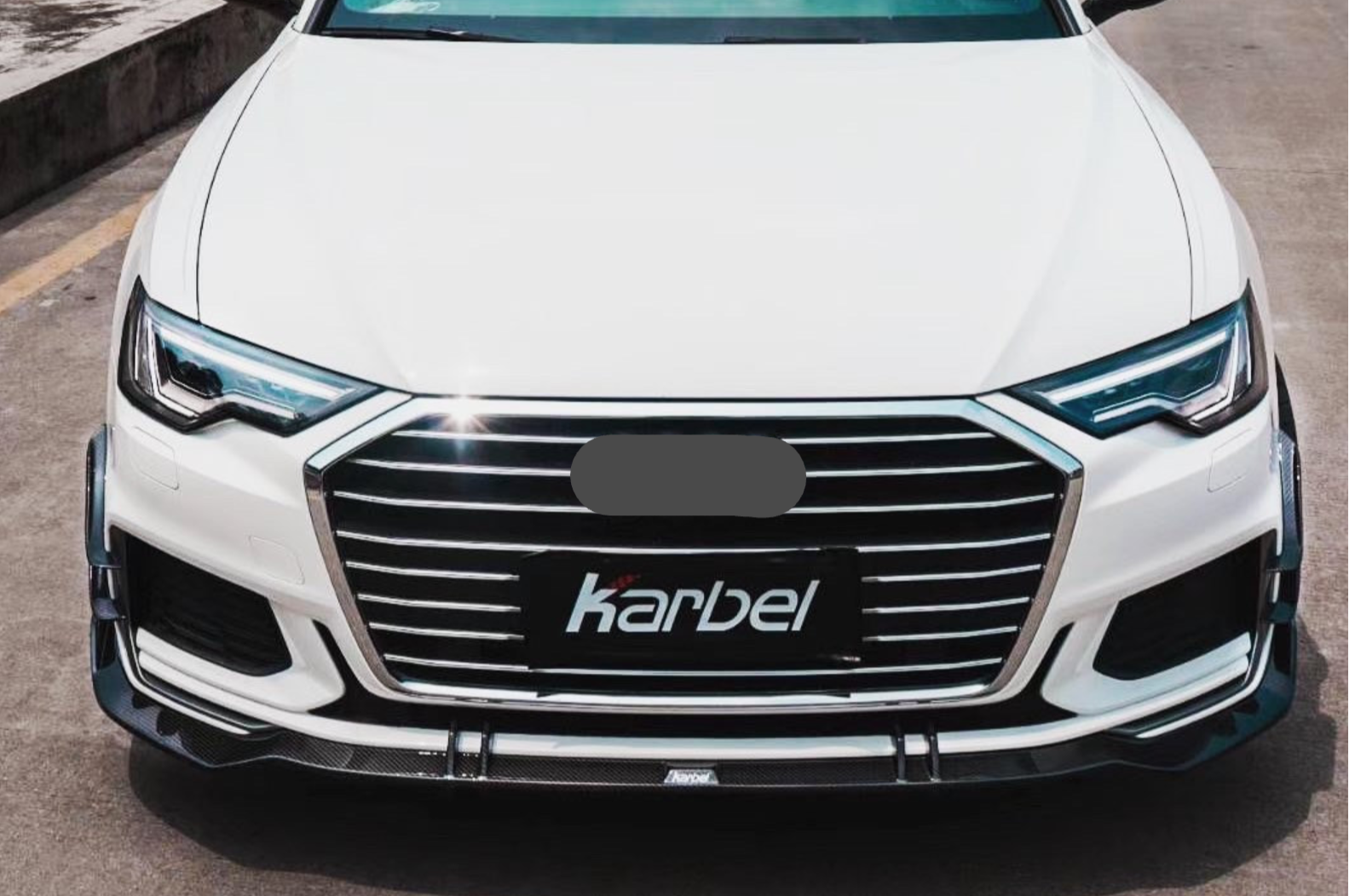 KARBEL CARBON DRY CARBON FIBER FRONT LIP FOR AUDI S6 & A6 S-LINE & A6 AVANT 2019-ON C8