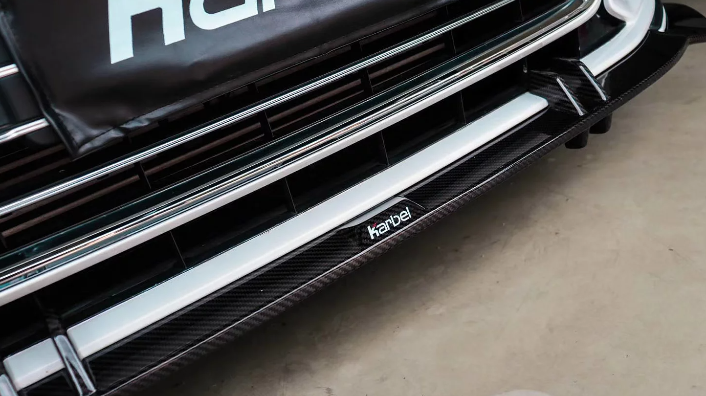 KARBEL CARBON DRY CARBON FIBER FRONT LIP FOR AUDI S6 & A6 S-LINE & A6 AVANT 2019-ON C8
