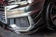 KARBEL CARBON DRY CARBON FIBER FRONT LIP FOR AUDI S6 & A6 S-LINE & A6 AVANT 2019-ON C8