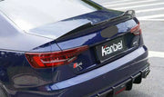 KARBEL CARBON DRY CARBON FIBER REAR SPOILER VER.1 FOR AUDI S4 & A4 S LINE 2017-ON B9 B9.5
