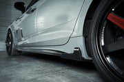 KARBEL CARBON DRY CARBON FIBER SIDE SKIRTS FOR AUDI S5 & A5 & A5 S LINE 2020-ON B9.5 4 DOOR SEDAN & 2 DOOR COUPE