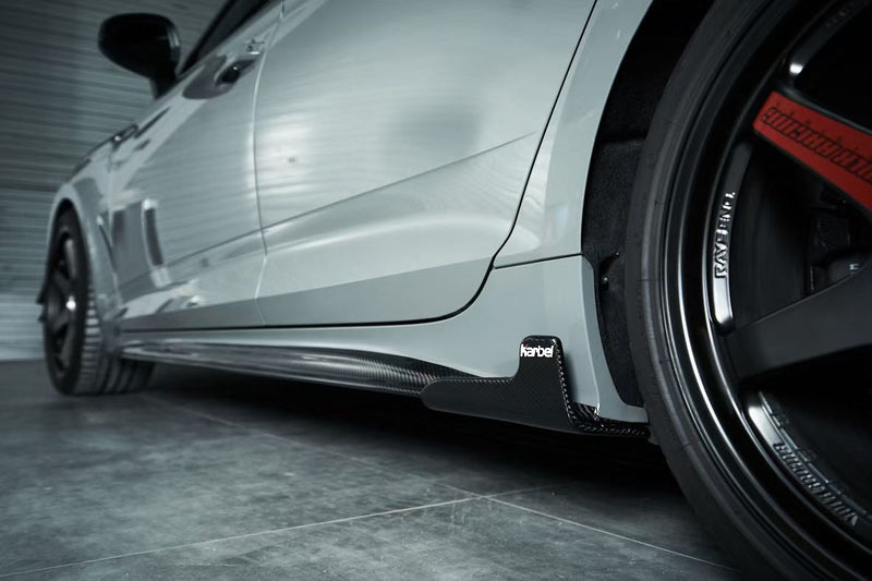 KARBEL CARBON DRY CARBON SIDE SKIRTS for AUDI A5 S5 A5 S LINE 2020 - 2024 F5.5 B9.5 4 DOOR SEDAN & 2 DOOR COUPE
