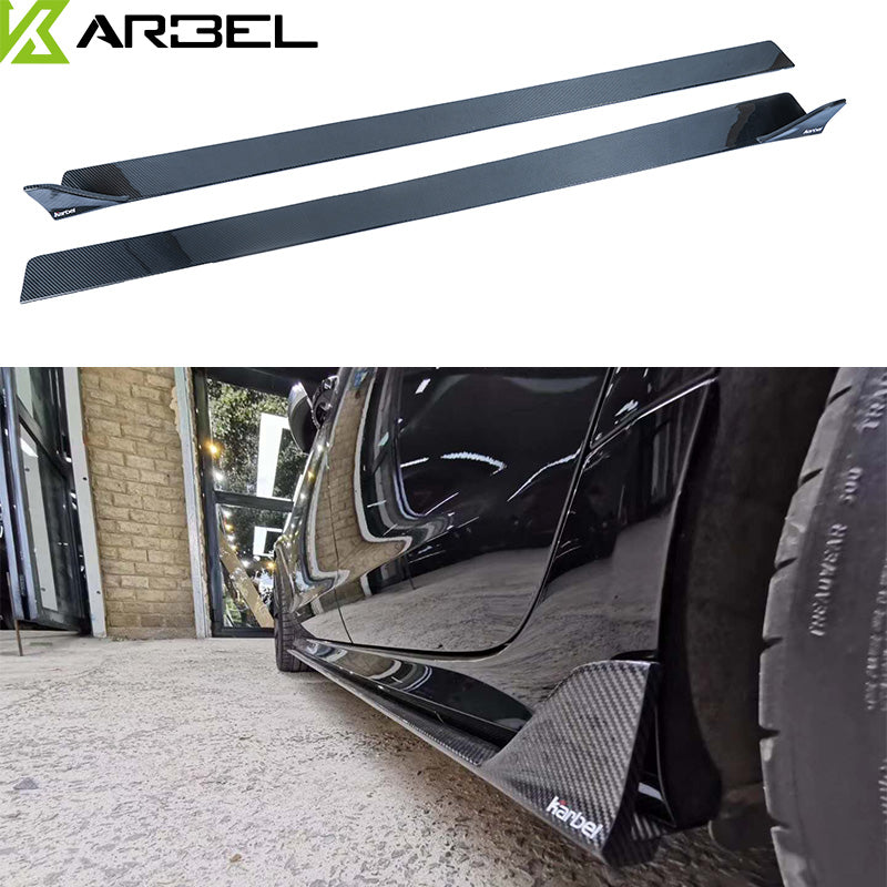 KARBEL CARBON DRY CARBON FIBER SIDE SKIRTS FOR AUDI S7 & A7 S LINE & A7 2016-2018 C7.5