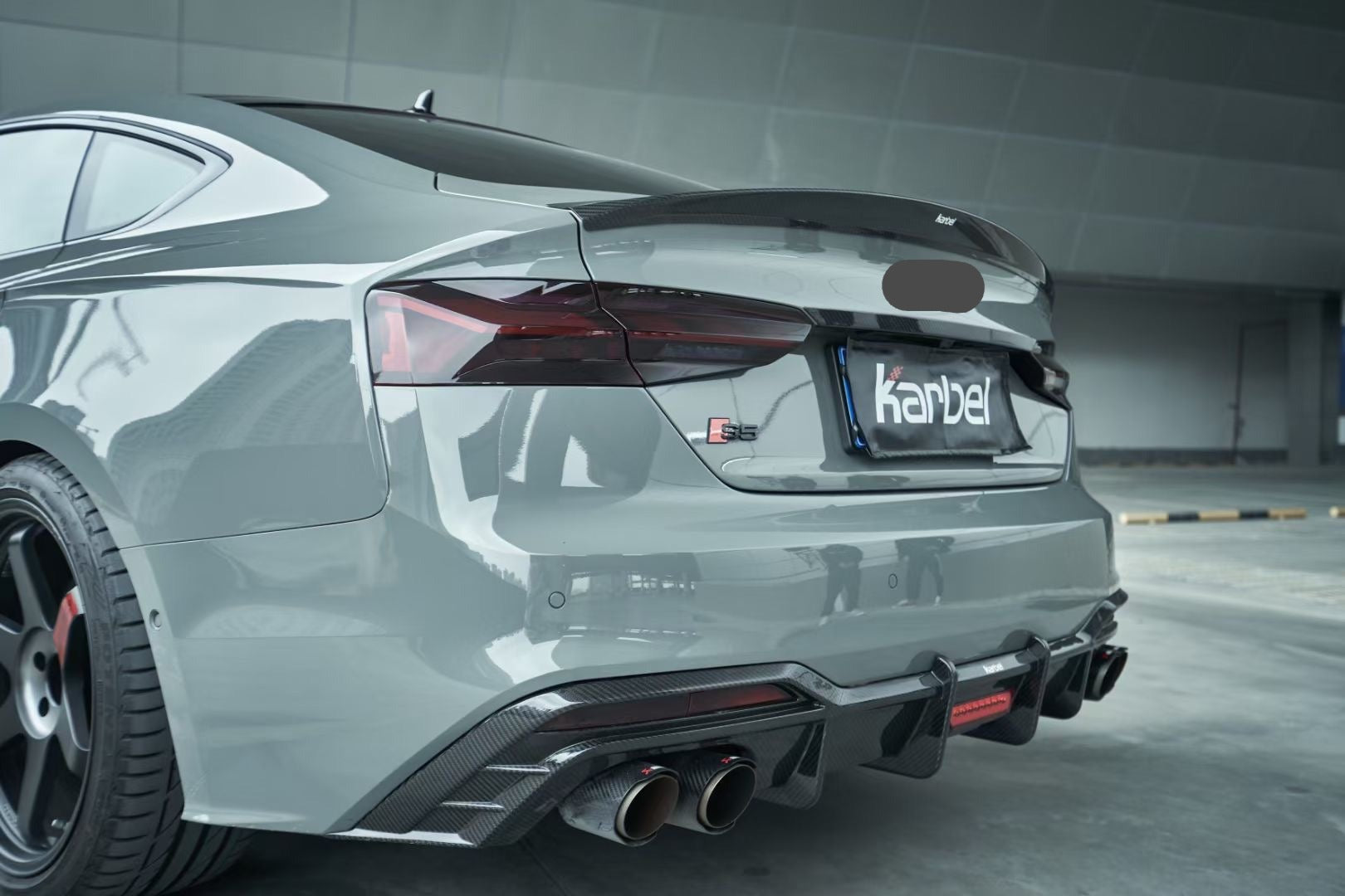 KARBEL CARBON DRY CARBON FIBER TRUNK LID REAR TRIM FOR AUDI S5 & A5 S LINE & A5 2020-ON B9.5