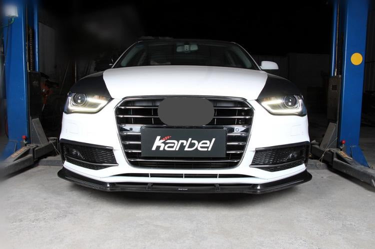 KARBEL CARBON DRY CARBON FIBER UPPER VALENCES FOR AUDI S4 & A4 S LINE 2013-2016 B8.5