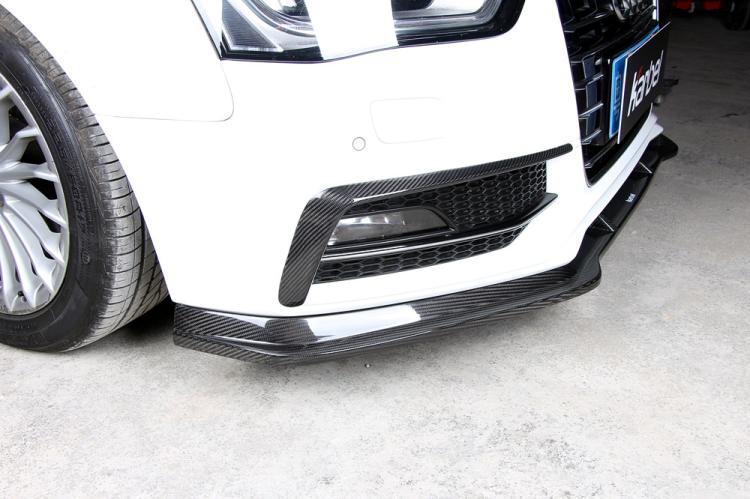 KARBEL CARBON DRY CARBON FIBER UPPER VALENCES FOR AUDI S4 & A4 S LINE 2013-2016 B8.5