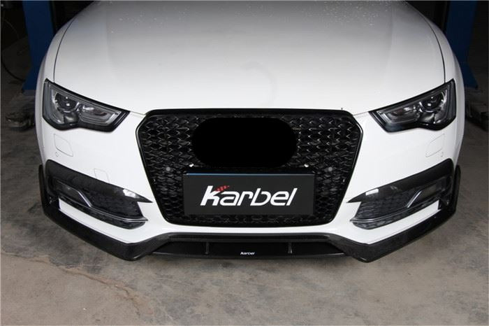 KARBEL CARBON DRY CARBON FIBER FRONT LIP FOR AUDI A5 S LINE & S5 2012-2016 B8.5KARBEL CARBON DRY CARBON FIBER FRONT LIP FOR AUDI A5 S LINE & S5 2012-2016 B8.5
