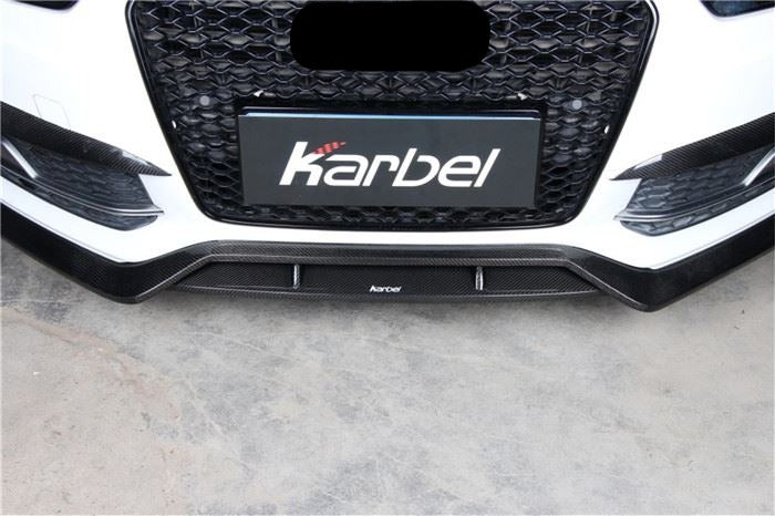 KARBEL CARBON DRY CARBON FIBER FRONT LIP FOR AUDI A5 S LINE & S5 2012-2016 B8.5