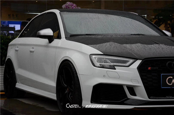 KARBEL CARBON DRY CARBON FIBER DOUBLE-SIDED HOOD BONNET VER.2 FOR AUDI A3 & A3 S LINE & S3 & RS3 2014-2020