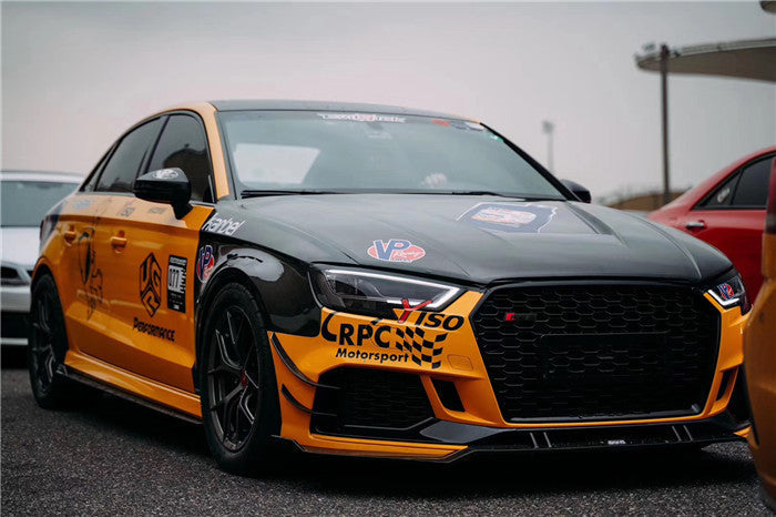 KARBEL CARBON DRY CARBON FIBER DOUBLE-SIDED HOOD BONNET VER.2 FOR AUDI A3 & A3 S LINE & S3 & RS3 2014-2020