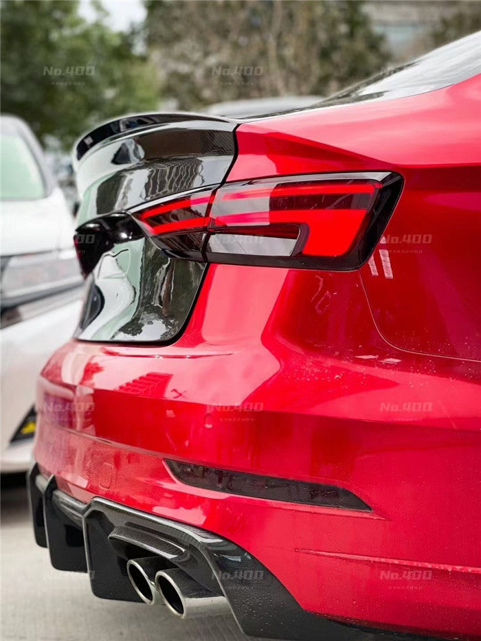 KARBEL CARBON DRY CARBON FIBER DUCKTAIL REAR TRUNK LID FOR AUDI A3 & A3 S LINE & S3 & RS3 2014-2020 SEDAN