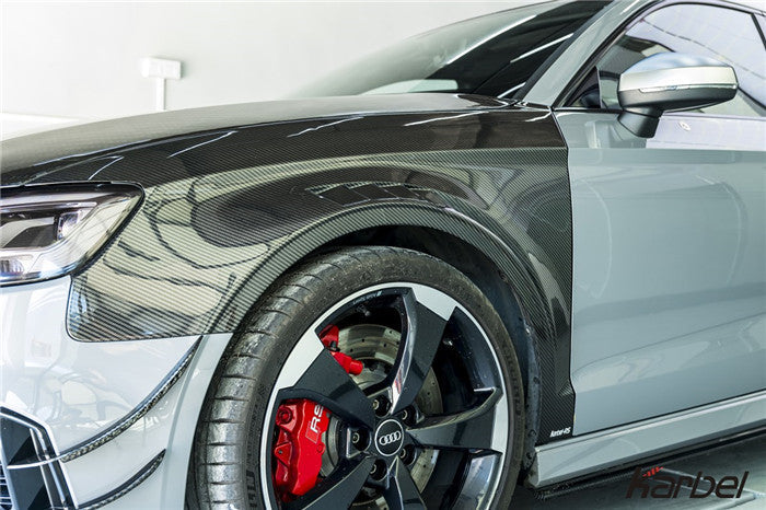 KARBEL CARBON DRY CARBON FIBER FRONT FENDERS FOR AUDI 8V A3 & A3 S LINE & S3 & RS3 2017-2020 SEDAN