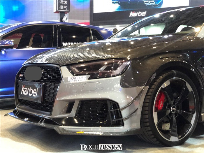 KARBEL CARBON DRY CARBON FIBER FRONT FENDERS FOR AUDI 8V A3 & A3 S LINE & S3 & RS3 2017-2020 SEDAN