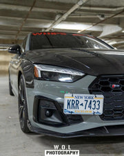 KARBEL CARBON DRY CARBON FIBER FRONT LIP VER.2 FOR AUDI S5 & A5 S LINE 2020-ON B9.5