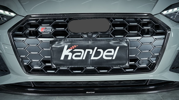 KARBEL CARBON DRY CARBON FIBER FRONT LIP VER.1 FOR AUDI S5 & A5 S LINE 2020-ON B9.5