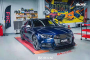 KARBEL CARBON DRY CARBON FIBER FRONT LIP VER.1 FOR AUDI A3 S LINE & S3 2017-2020 SEDAN