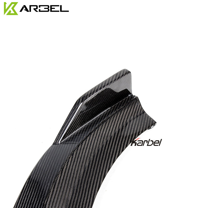 KARBEL CARBON DRY CARBON FIBER FRONT LIP VER.2 FOR AUDI A3 S LINE & S3 2017-2020 SEDAN