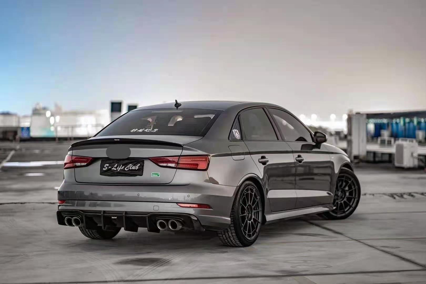 KARBEL DRY CARBON FIBER REAR DIFFUSER FOR AUDI A3 S LINE & S3 2017-2020 SEDAN