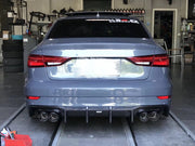 KARBEL DRY CARBON FIBER REAR DIFFUSER FOR AUDI A3 S LINE & S3 2017-2020 SEDAN