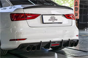 KARBEL DRY CARBON FIBER REAR DIFFUSER FOR AUDI A3 & A3 S LINE & S3 2014-2016 SEDAN