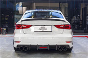 KARBEL DRY CARBON FIBER REAR DIFFUSER FOR AUDI A3 & A3 S LINE & S3 2014-2016 SEDAN