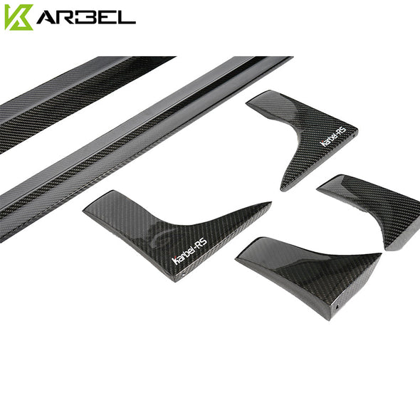 KARBEL PRE-PREG CARBON FIBER SIDE SKIRTS FOR AUDI RS5 B9 2017 - 2019 2 DOOR COUPE