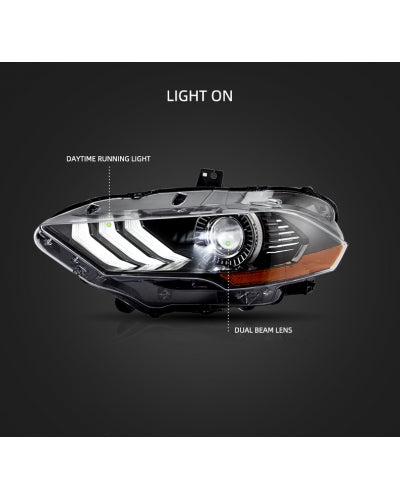 LED Headlights for  Ford Mustang 2018 - 2019