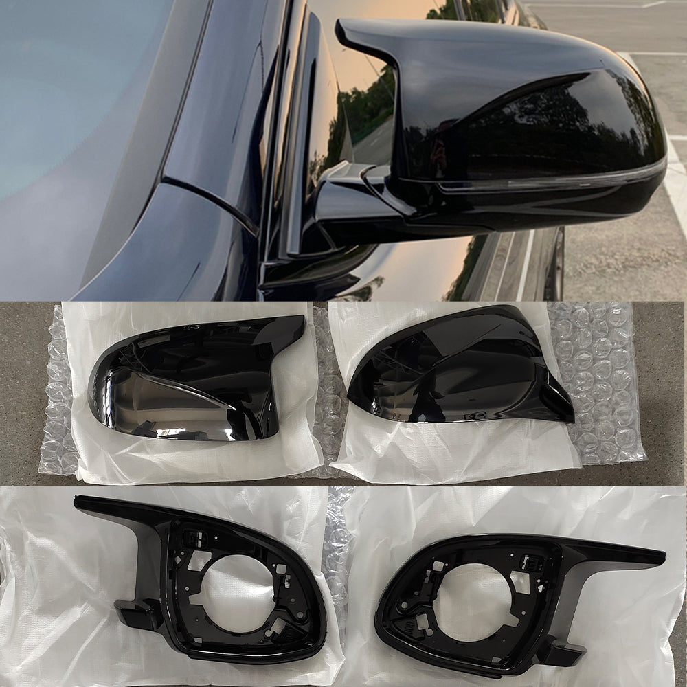 M Style Mirror Covers for BWM X5 G05 X6 G06 X7 G07 2018+ Gloss Black