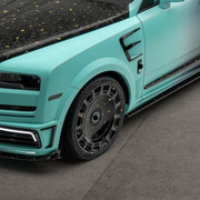 MANSORY LINEA D’ORO “One of One” based on Rolls Royce Cullinan design Wheels rims FD.15  with ROTATING CAP Monoblock, Wheels fitment Specs: 24 x 10 ET 20 PCD: 5 x 130 Also available in 17 , 18 , 19 , 20 , 21 , 22 , 23 , 24 inch 6061-T6 aluminum  Monoblock, 2-piece, 