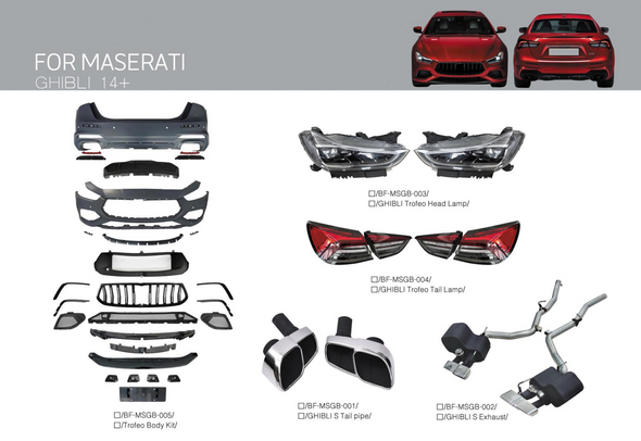 Trofeo Body Kit and Parts for Ghibli 2014+